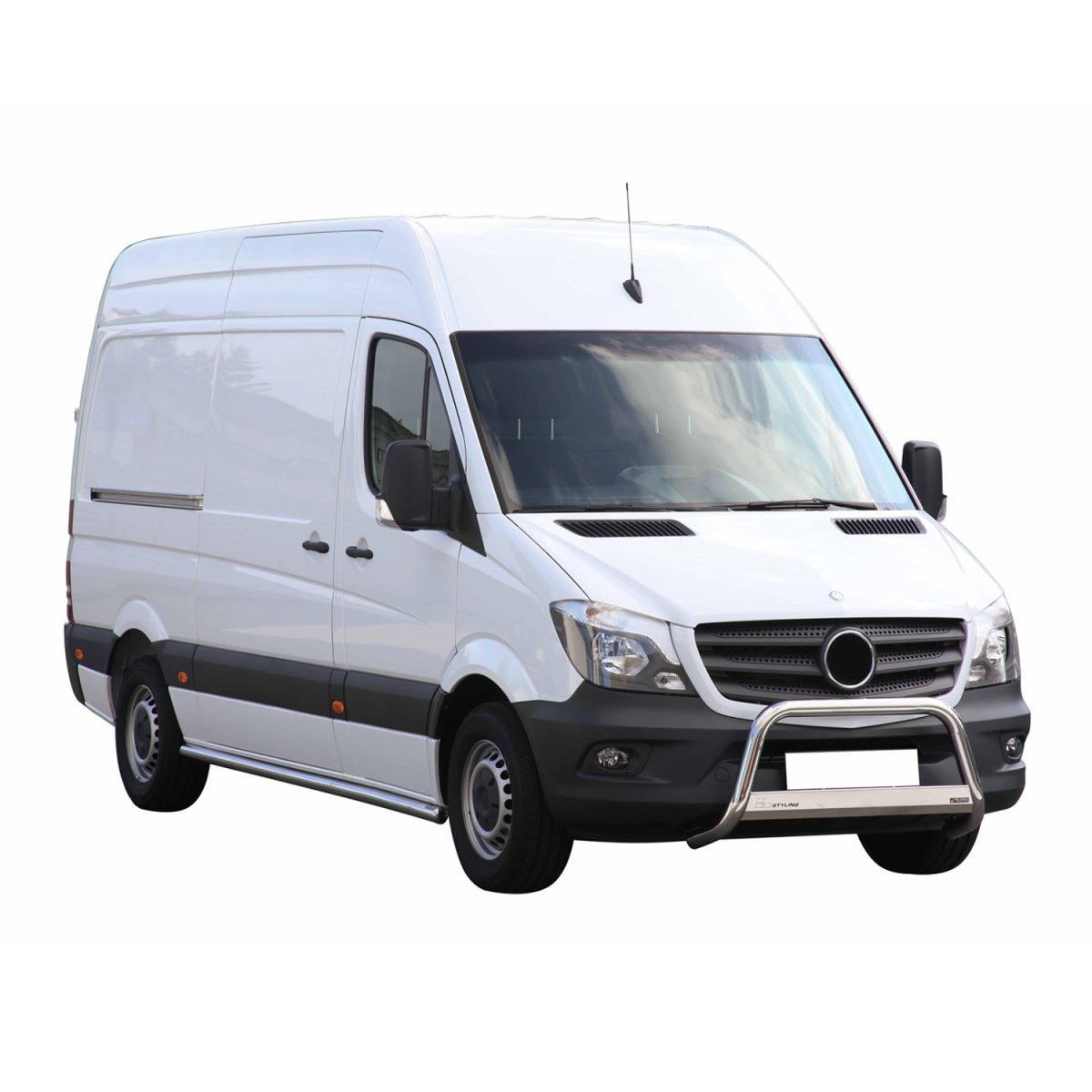 Mercedes-Benz Sprinter Bull Bar - Omac - Steel - Silver - '13-'17 Mercedes-Benz Sprinter Bull Bar - Omac - Steel - Silver - '13-'17
